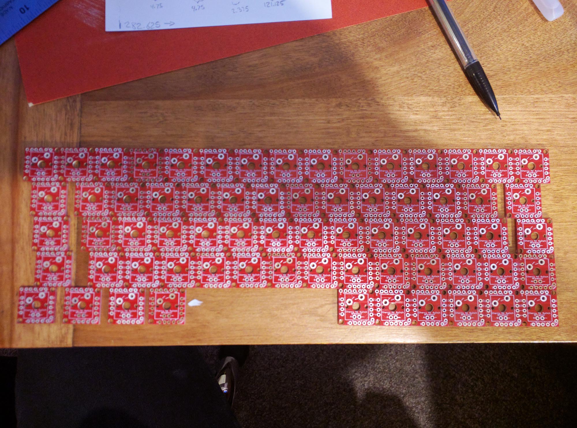 All individual PCB&#39;s glued together in the final layout