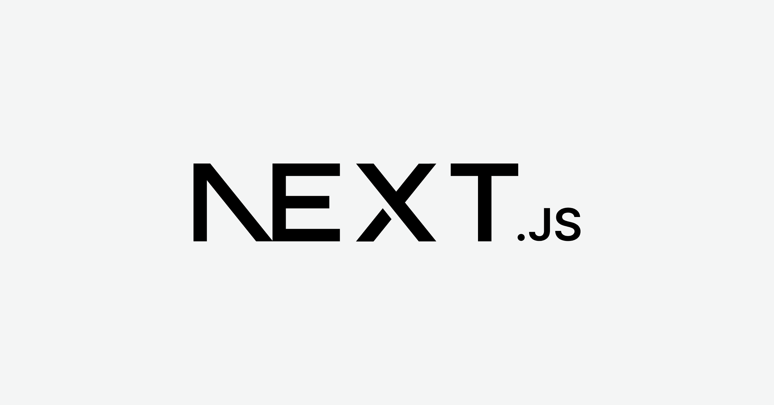 black next js logo on a plain white background